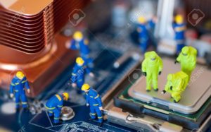 11272844-Group-of-construction-workers-repairing-motherboard-Stock-Photo